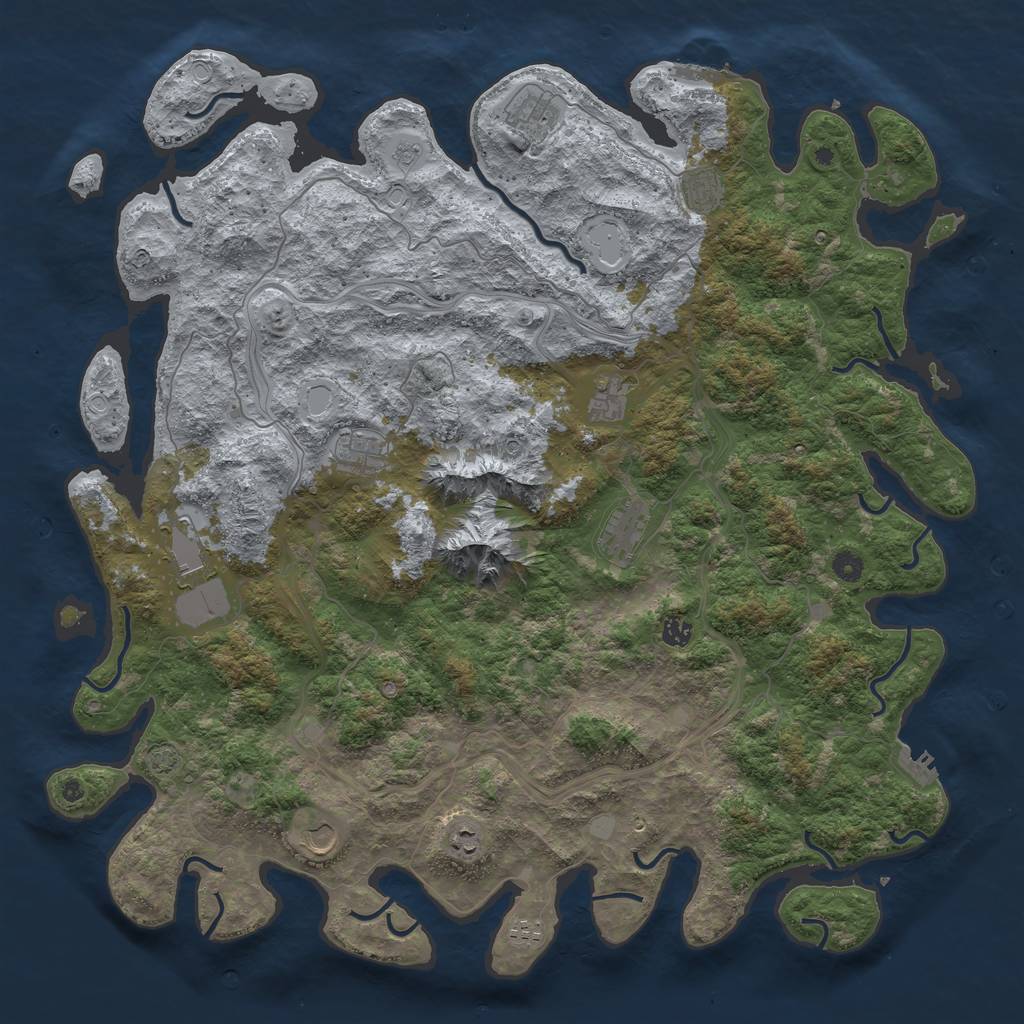 Rust Map: Procedural Map, Size: 5000, Seed: 9469240, 17 Monuments