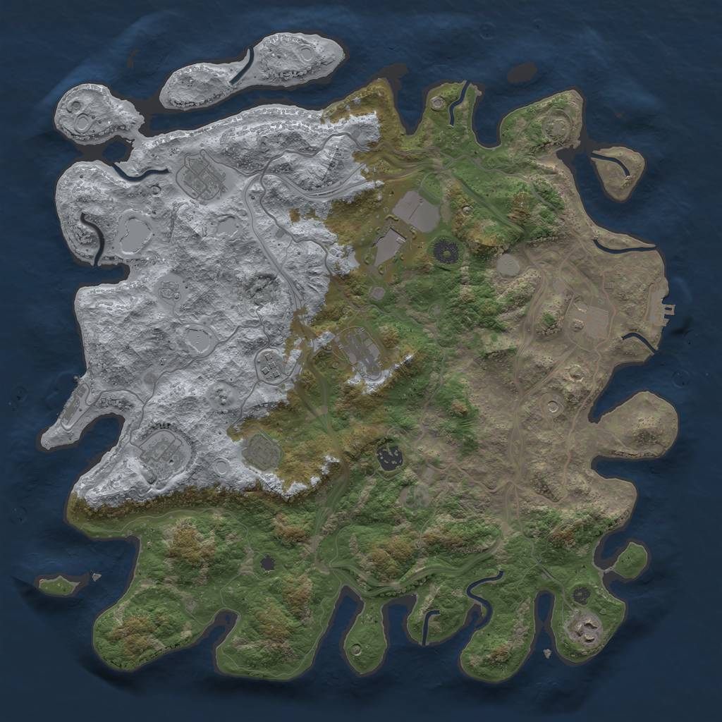 Rust Map: Procedural Map, Size: 4250, Seed: 7944, 16 Monuments