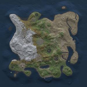 Thumbnail Rust Map: Procedural Map, Size: 3000, Seed: 454398342, 12 Monuments