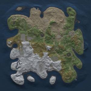 Thumbnail Rust Map: Procedural Map, Size: 3500, Seed: 363446, 16 Monuments