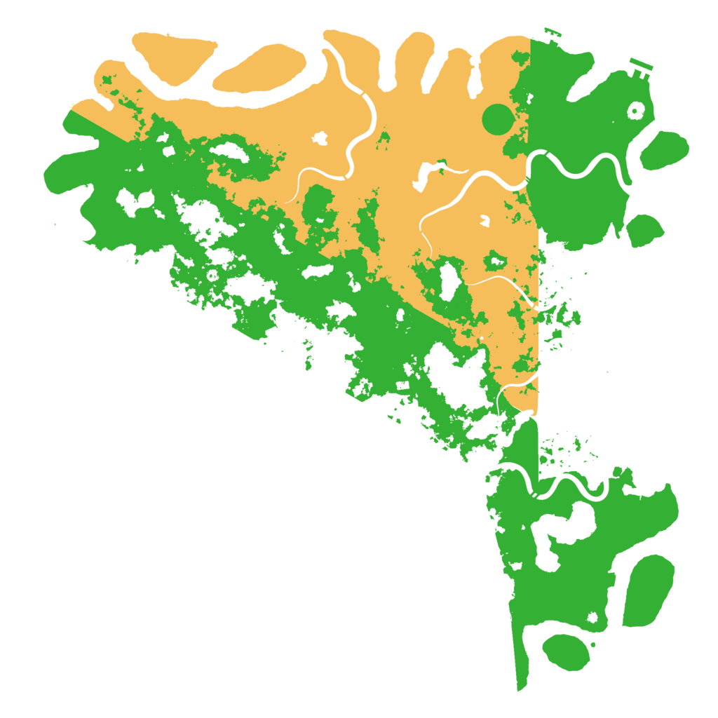Biome Rust Map: Procedural Map, Size: 6000, Seed: 164001207