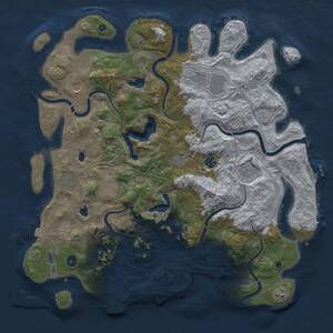 Thumbnail Rust Map: Procedural Map, Size: 4500, Seed: 6677766, 15 Monuments