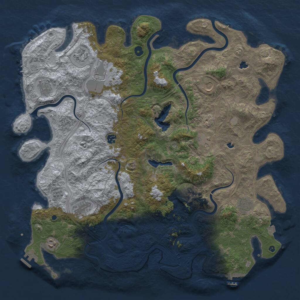 Rust Map: Procedural Map, Size: 4800, Seed: 1177476193, 17 Monuments