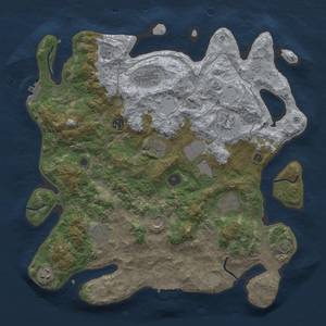 Thumbnail Rust Map: Procedural Map, Size: 4000, Seed: 321255021, 17 Monuments