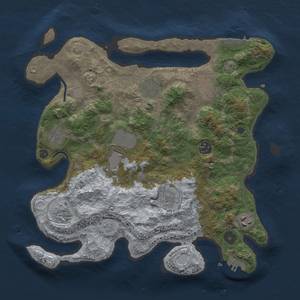 Thumbnail Rust Map: Procedural Map, Size: 3500, Seed: 546960365, 15 Monuments