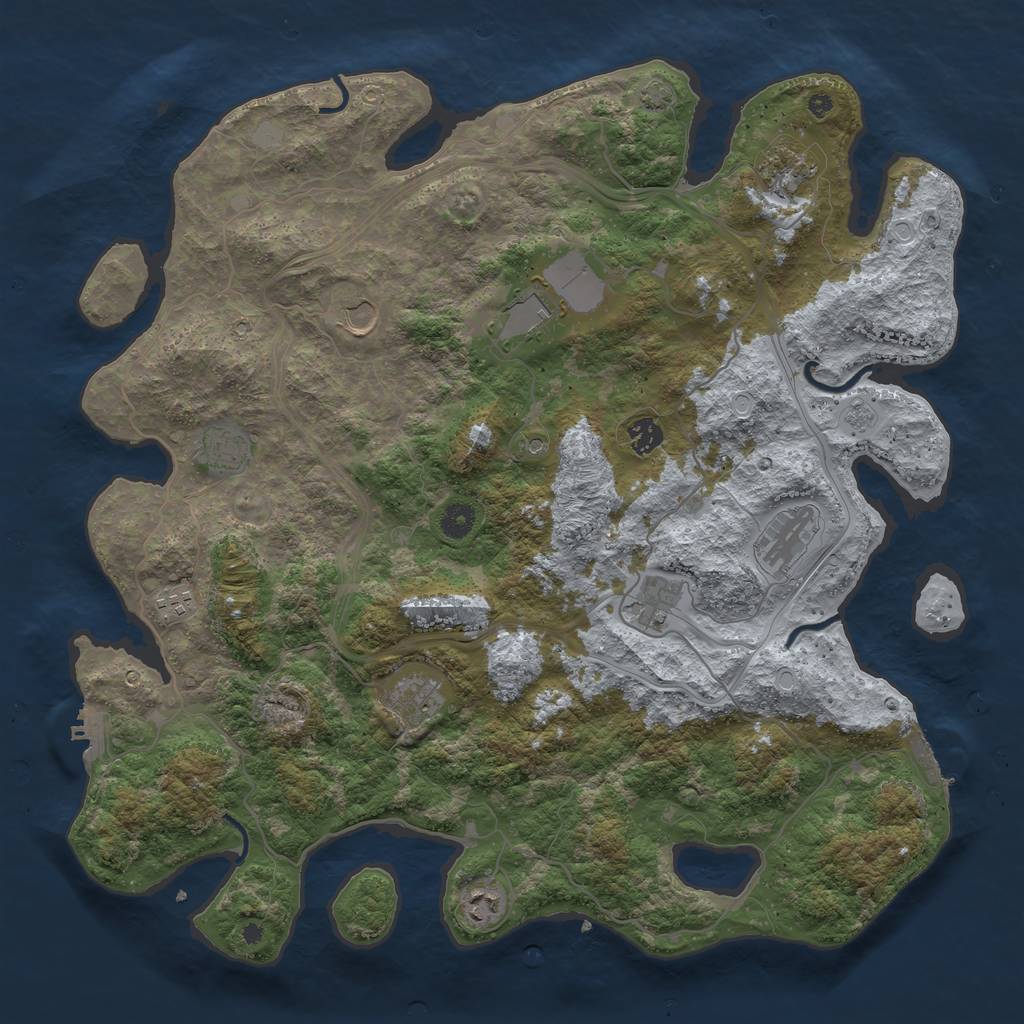 Rust Map: Procedural Map, Size: 4375, Seed: 20230504, 17 Monuments