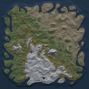 Thumbnail Rust Map: Procedural Map, Size: 6000, Seed: 10200, 18 Monuments