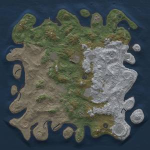 Thumbnail Rust Map: Procedural Map, Size: 4500, Seed: 45245, 17 Monuments