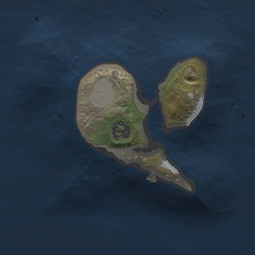 Rust Map: Procedural Map, Size: 1300, Seed: 55488, 3 Monuments