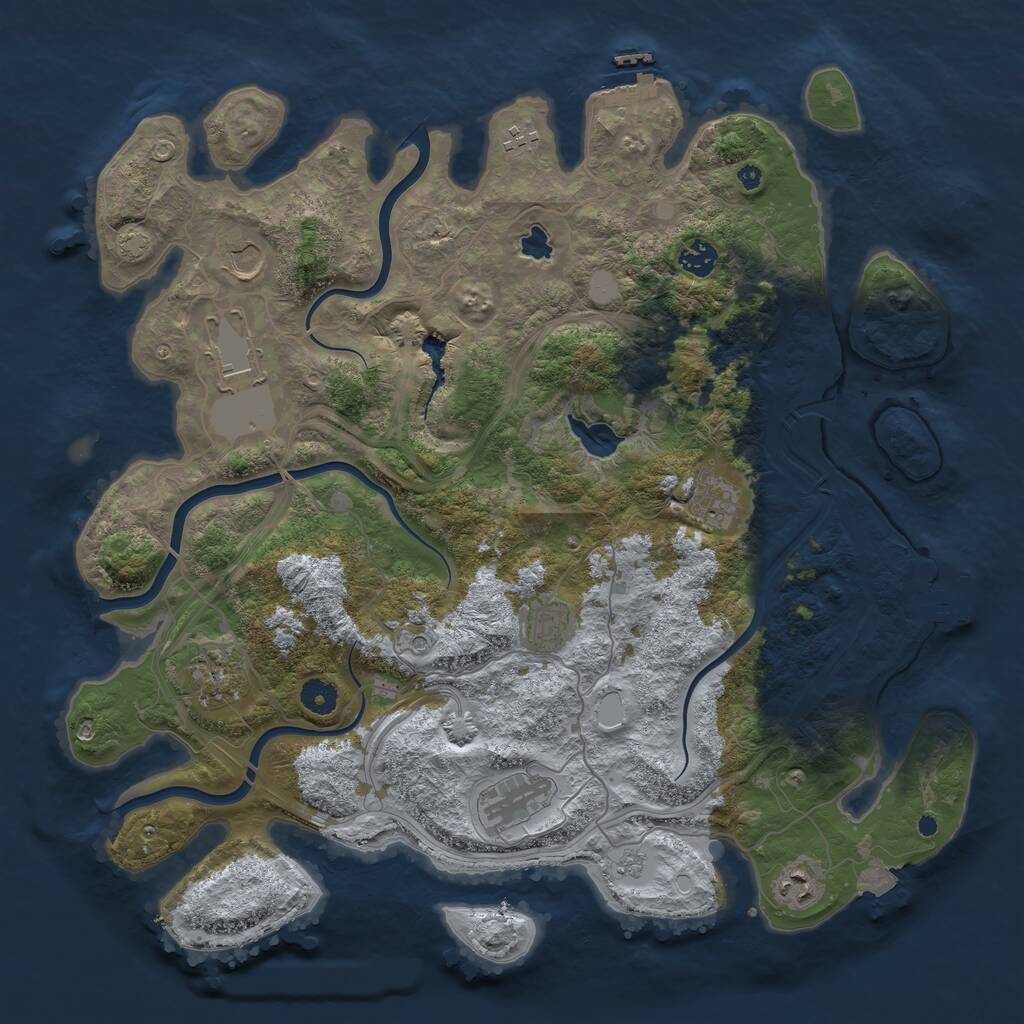 Rust Map: Procedural Map, Size: 4250, Seed: 117091219, 15 Monuments