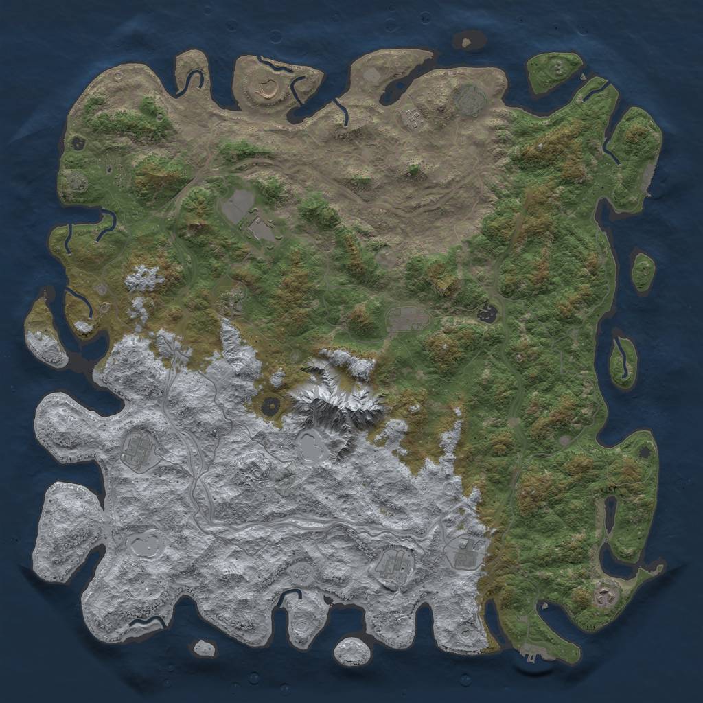 Rust Map: Procedural Map, Size: 5500, Seed: 16752, 18 Monuments