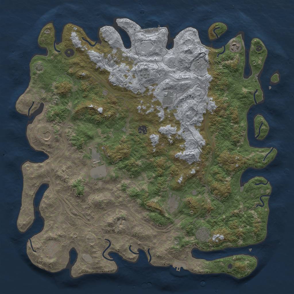Rust Map: Procedural Map, Size: 4800, Seed: 5678493, 18 Monuments