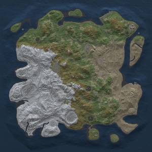 Thumbnail Rust Map: Procedural Map, Size: 4250, Seed: 127445450, 15 Monuments