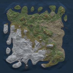 Thumbnail Rust Map: Procedural Map, Size: 4250, Seed: 2088011942, 16 Monuments