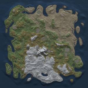 Thumbnail Rust Map: Procedural Map, Size: 5000, Seed: 85365838, 18 Monuments