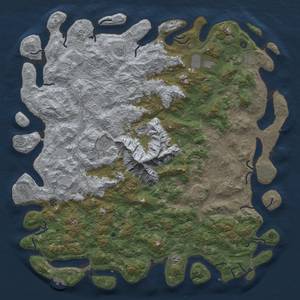 Thumbnail Rust Map: Procedural Map, Size: 6000, Seed: 452321789, 18 Monuments