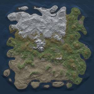 Thumbnail Rust Map: Procedural Map, Size: 5000, Seed: 53468923, 18 Monuments