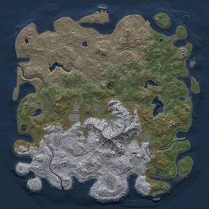 Thumbnail Rust Map: Procedural Map, Size: 5000, Seed: 56654456, 17 Monuments