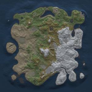 Thumbnail Rust Map: Procedural Map, Size: 3700, Seed: 864, 16 Monuments