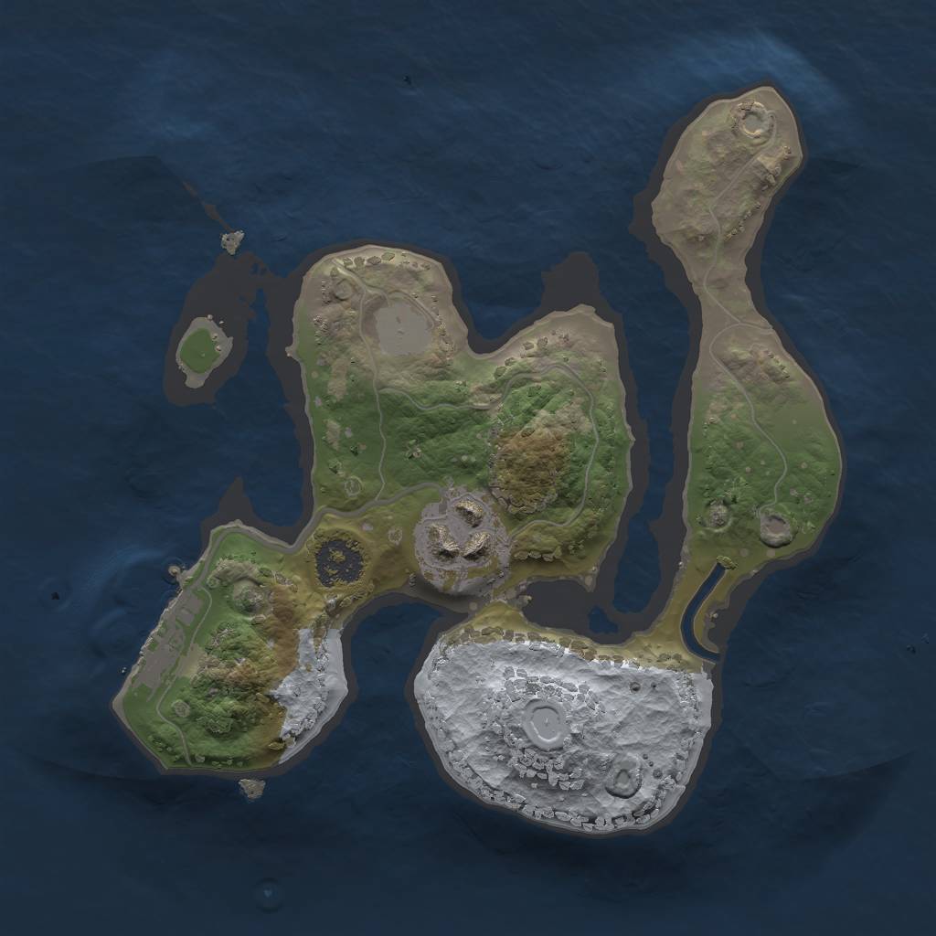 Rust Map: Procedural Map, Size: 2000, Seed: 118, 5 Monuments