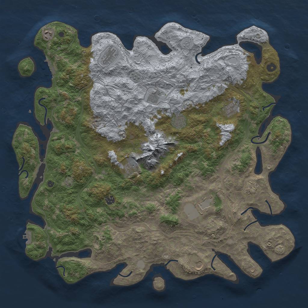 Rust Map: Procedural Map, Size: 5000, Seed: 559130090, 18 Monuments