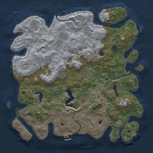 Thumbnail Rust Map: Procedural Map, Size: 4500, Seed: 131313, 15 Monuments