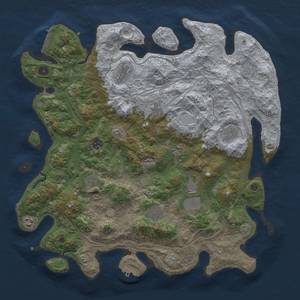 Thumbnail Rust Map: Procedural Map, Size: 4500, Seed: 1458946812, 17 Monuments