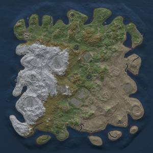 Thumbnail Rust Map: Procedural Map, Size: 4450, Seed: 1255856, 18 Monuments