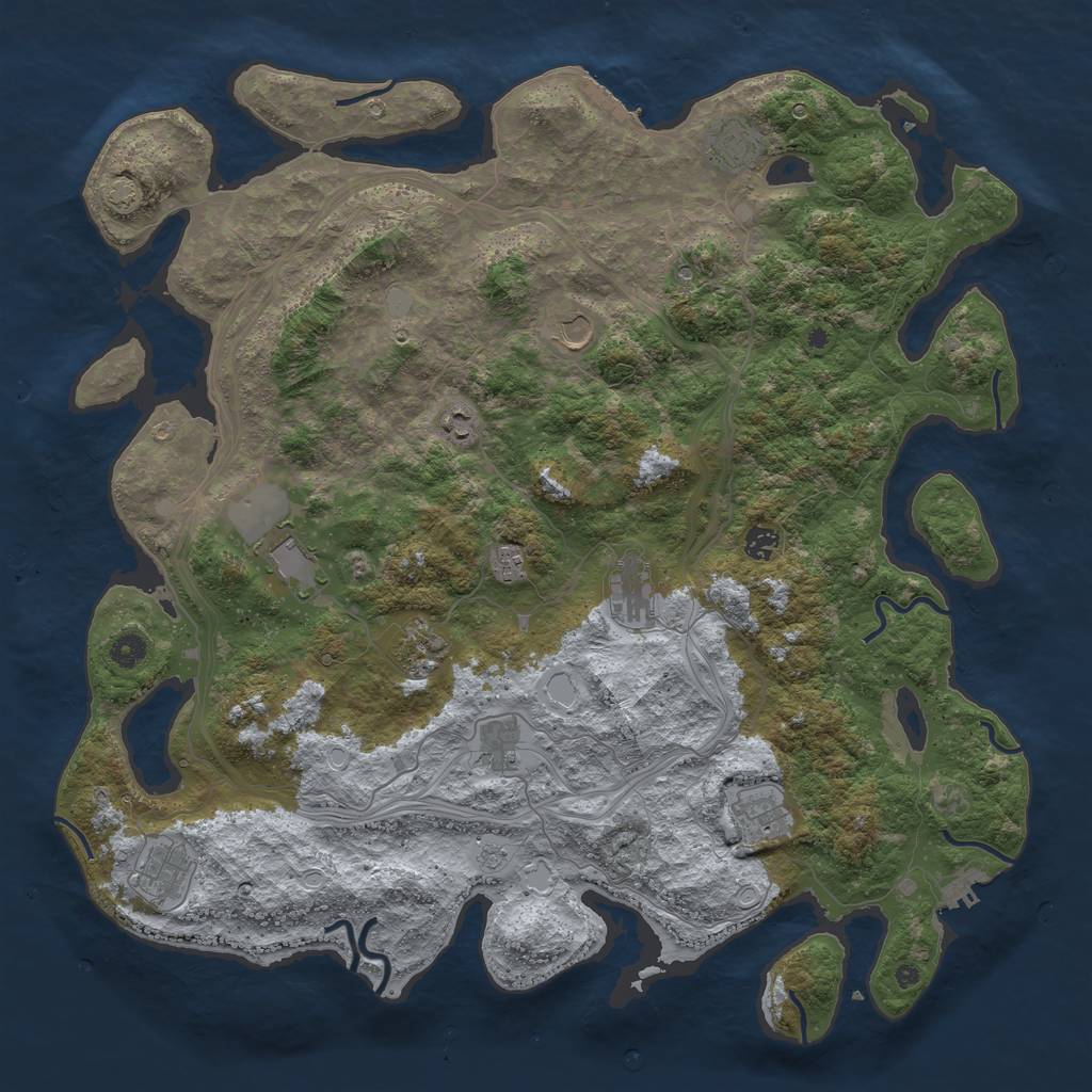 Rust Map: Procedural Map, Size: 4750, Seed: 426698103, 18 Monuments