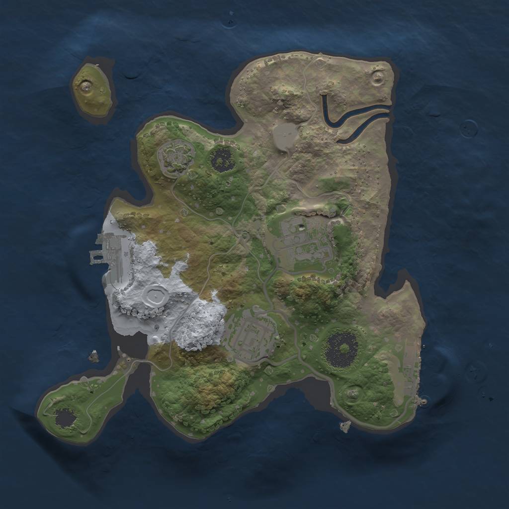 Rust Map: Procedural Map, Size: 2200, Seed: 1295173061, 7 Monuments