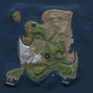 Thumbnail Rust Map: Procedural Map, Size: 2200, Seed: 1295173061, 5 Monuments