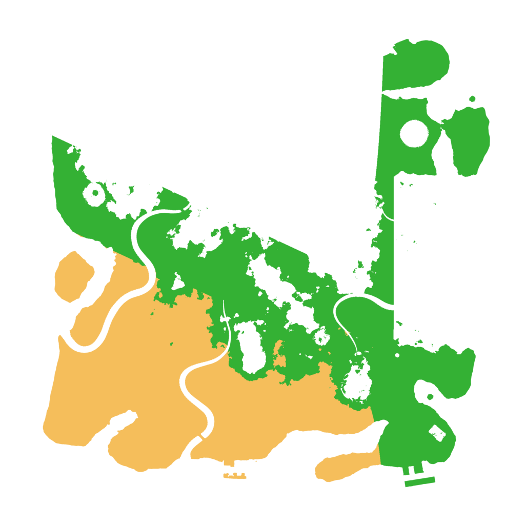 Biome Rust Map: Procedural Map, Size: 3500, Seed: 491540843
