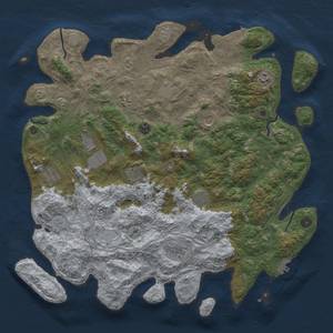 Thumbnail Rust Map: Procedural Map, Size: 4500, Seed: 13827, 18 Monuments