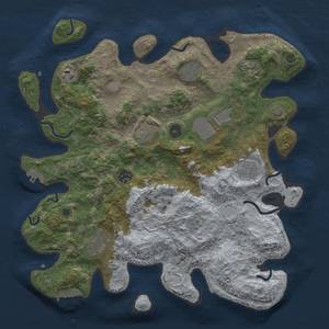 Thumbnail Rust Map: Procedural Map, Size: 3800, Seed: 485120716, 16 Monuments