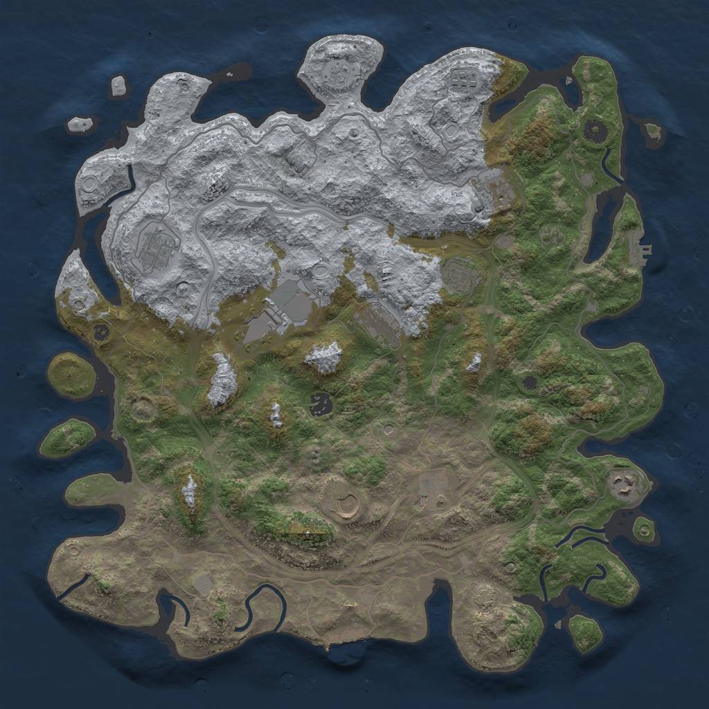 Rust Map: Procedural Map, Size: 4417, Seed: 1903517867, 17 Monuments