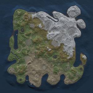 Thumbnail Rust Map: Procedural Map, Size: 3500, Seed: 2134533166, 16 Monuments