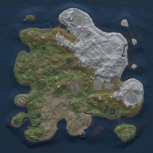 Thumbnail Rust Map: Procedural Map, Size: 3500, Seed: 1492, 13 Monuments