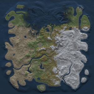Thumbnail Rust Map: Procedural Map, Size: 5000, Seed: 923438772, 17 Monuments