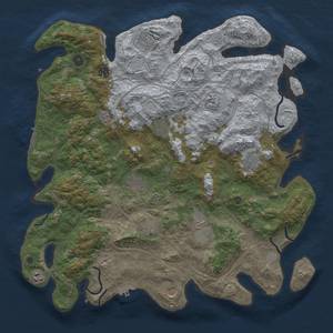 Thumbnail Rust Map: Procedural Map, Size: 4500, Seed: 1099425457, 18 Monuments