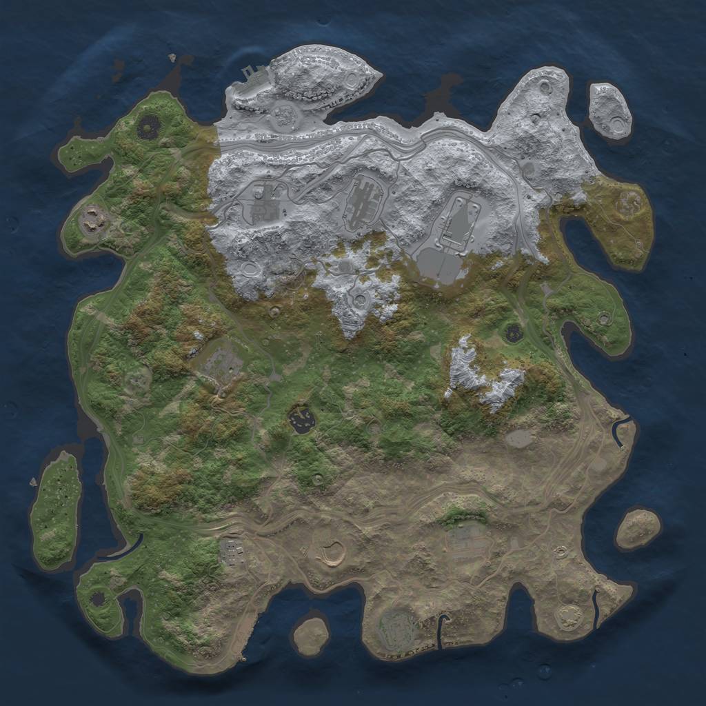 Rust Map: Procedural Map, Size: 4250, Seed: 103, 17 Monuments