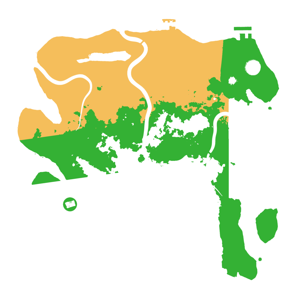 Biome Rust Map: Procedural Map, Size: 3500, Seed: 1628797931