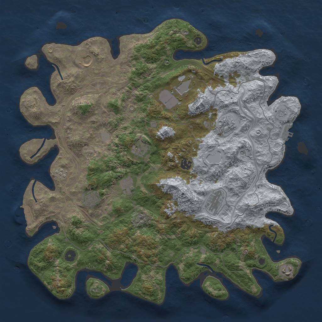 Rust Map: Procedural Map, Size: 4347, Seed: 1029922309, 17 Monuments