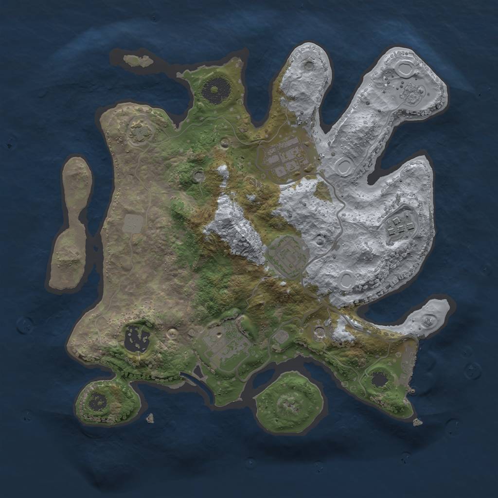 Rust Map: Procedural Map, Size: 2800, Seed: 4193080, 11 Monuments