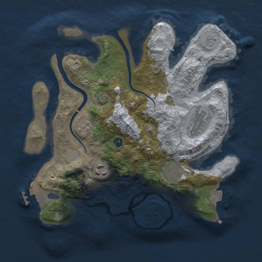 Rust Map: Procedural Map, Size: 2800, Seed: 4193080, 9 Monuments