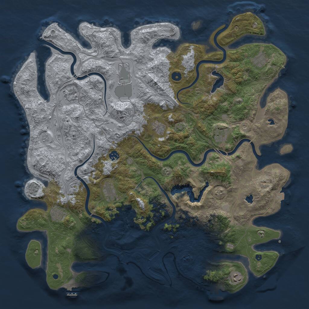 Rust Map: Procedural Map, Size: 4800, Seed: 5556712, 16 Monuments