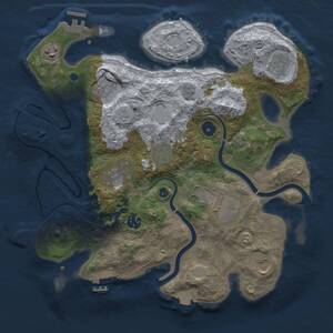 Thumbnail Rust Map: Procedural Map, Size: 3500, Seed: 828337162, 15 Monuments