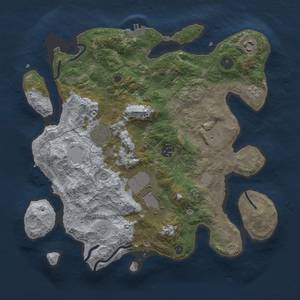 Thumbnail Rust Map: Procedural Map, Size: 3500, Seed: 165319058, 13 Monuments