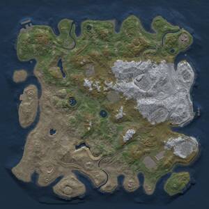 Thumbnail Rust Map: Procedural Map, Size: 4250, Seed: 1393262964, 17 Monuments