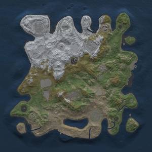 Thumbnail Rust Map: Procedural Map, Size: 3500, Seed: 208890954, 15 Monuments