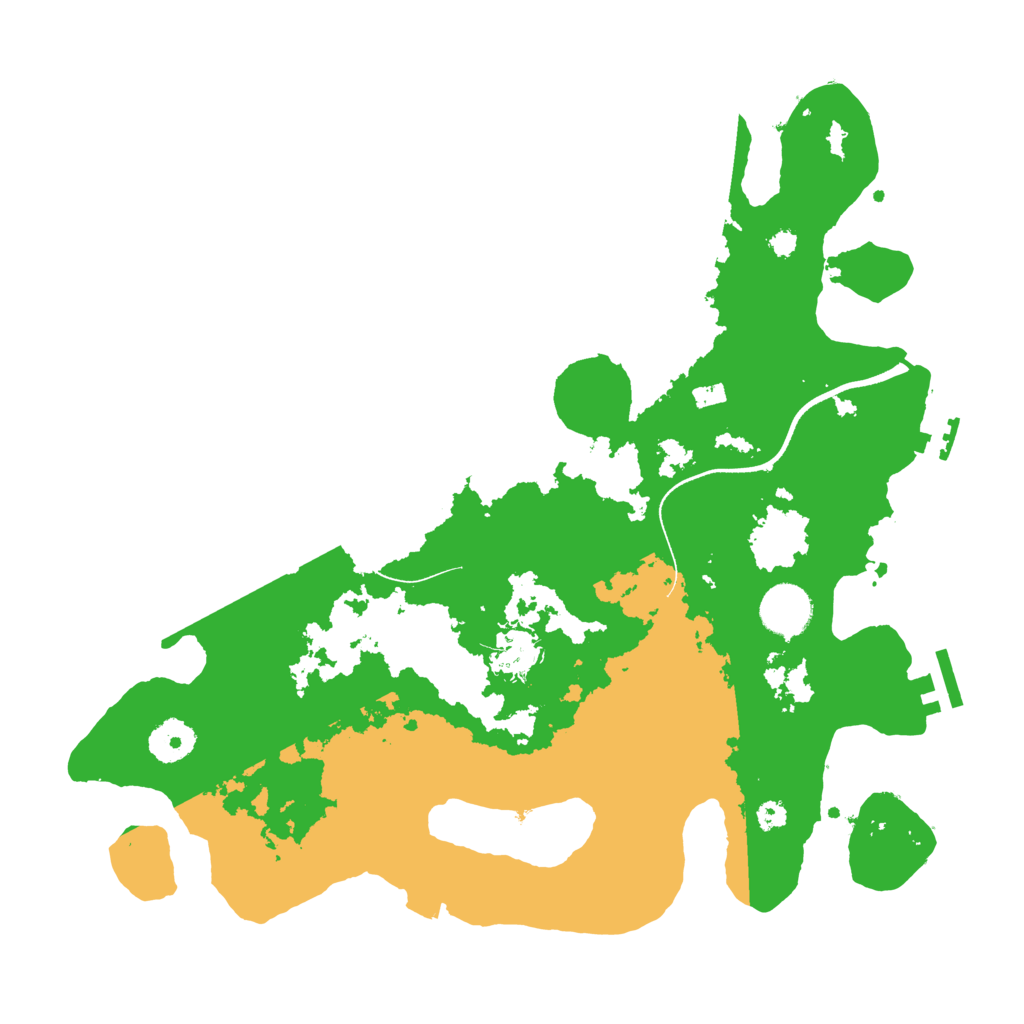 Biome Rust Map: Procedural Map, Size: 3500, Seed: 208890954